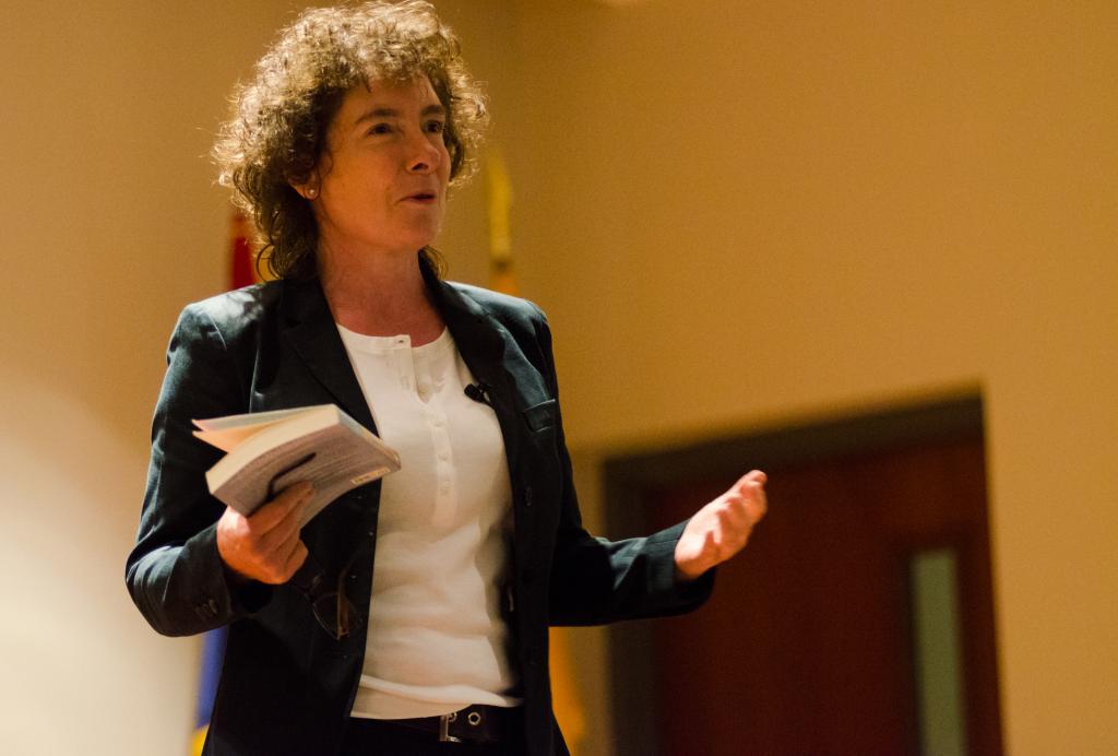 Literary Award: Jeanette Winterson addressed those in attendance at the award ceremony. Ryan Quinn / Photo Editor