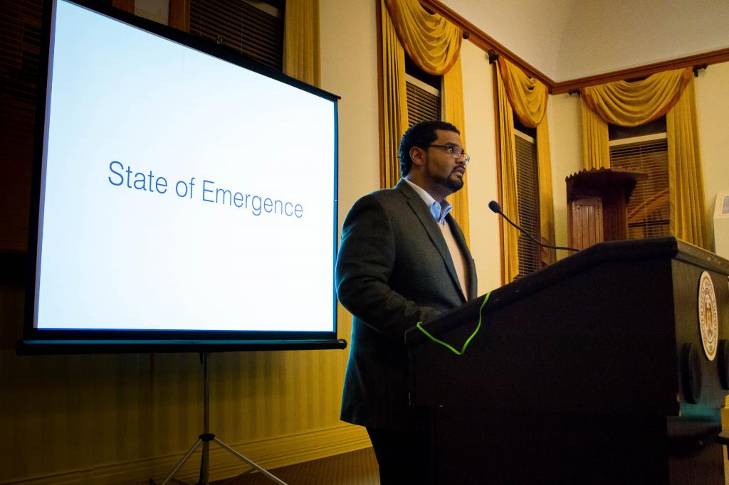 North St. Louis: Regional conflict featured prominently in a round table talk. Javier Muro de Nadal / Staff Photographer 